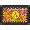 Fall Follies Monogram A Door Mat