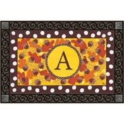 Fall Follies Monogram A Door Mat