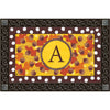 Fall Follies Monogram A Door Mat