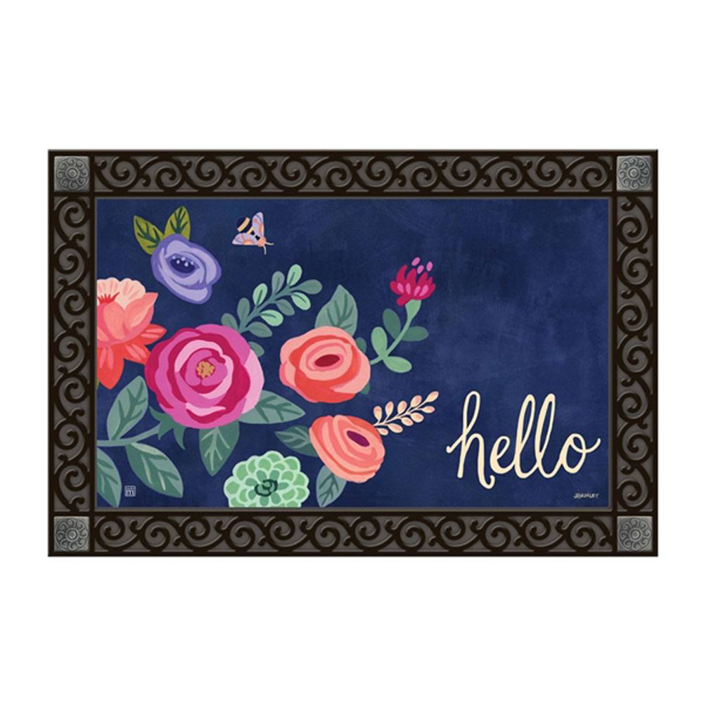 Boho Flowers Door Mat