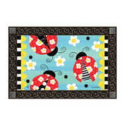 Folk Ladybugs Door Mat