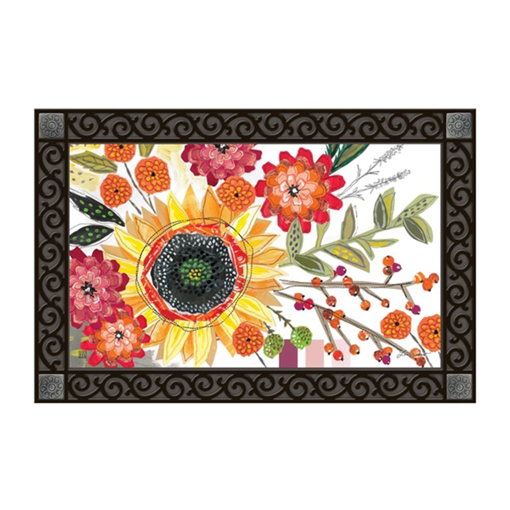 Sunflower Snippets Door Mat