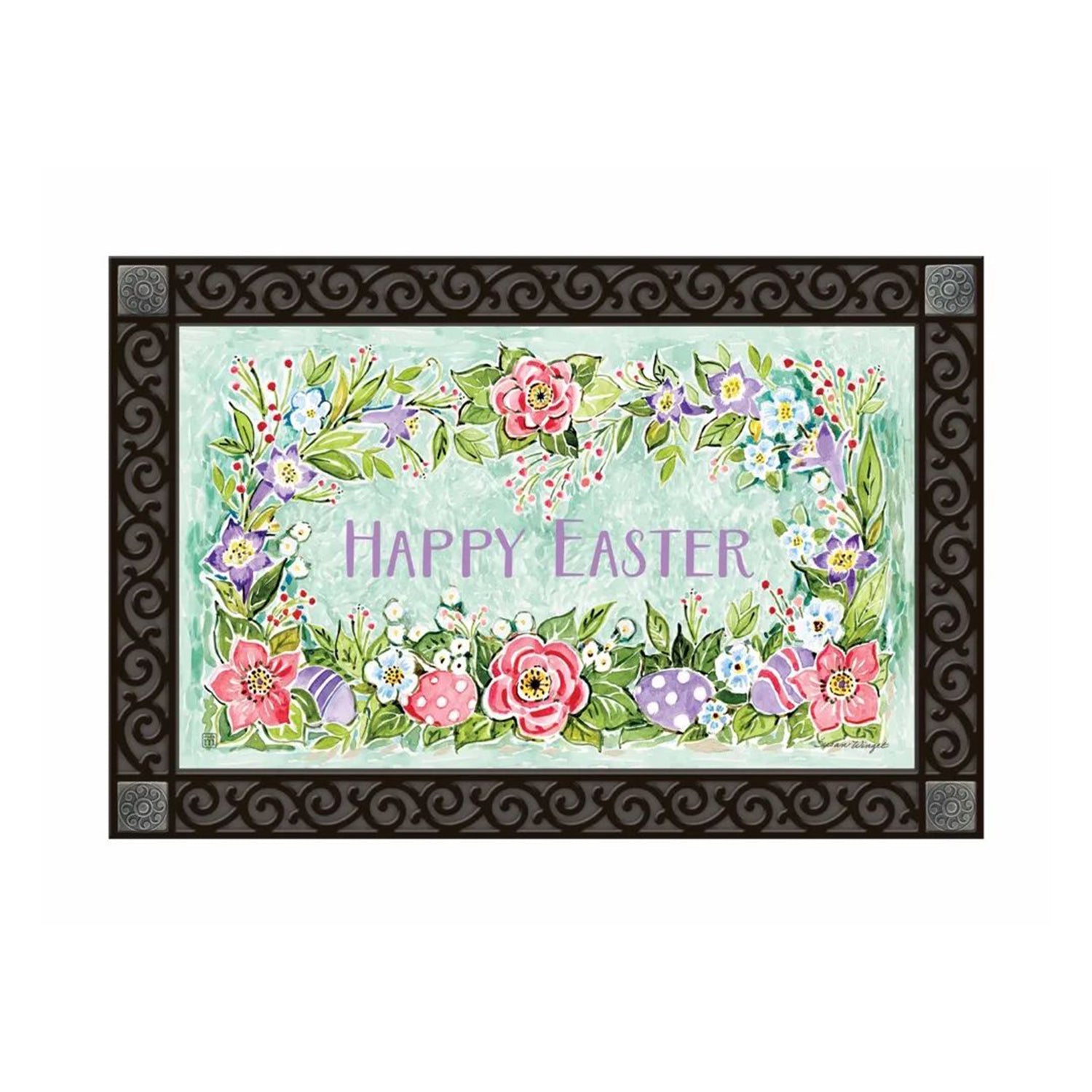 Joyful Easter Door Mat