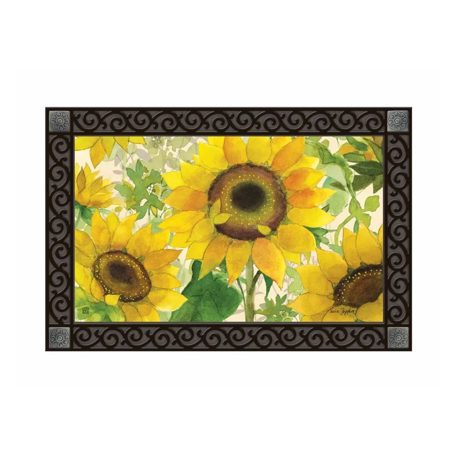 Gathering Sunflowers Door Mat