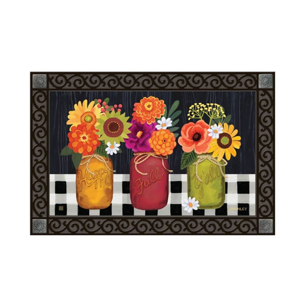Autumn Blooms Door Mat