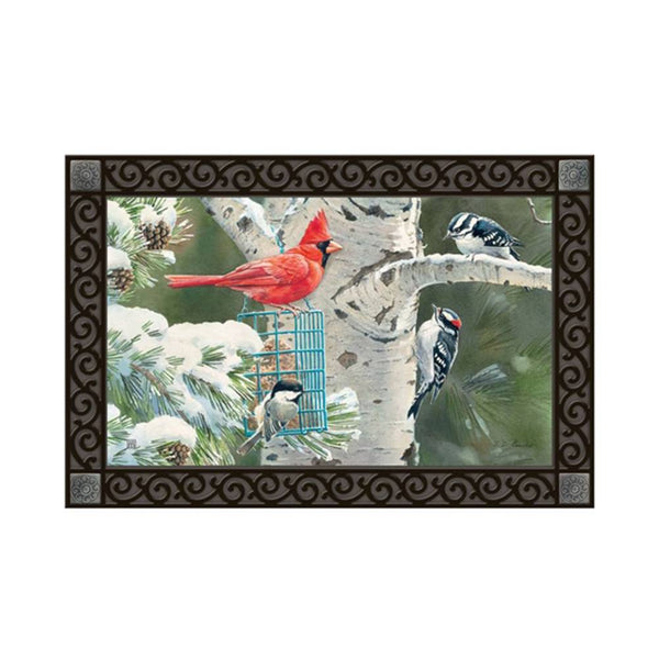 Winter Birds Door Mat