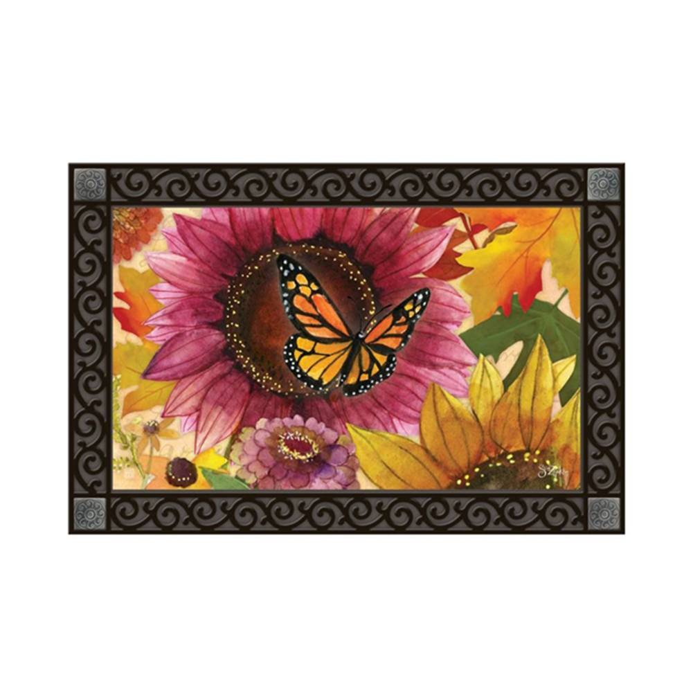 Sunflower Butterfly Door Mat