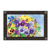 Pansy Blooms Door Mat