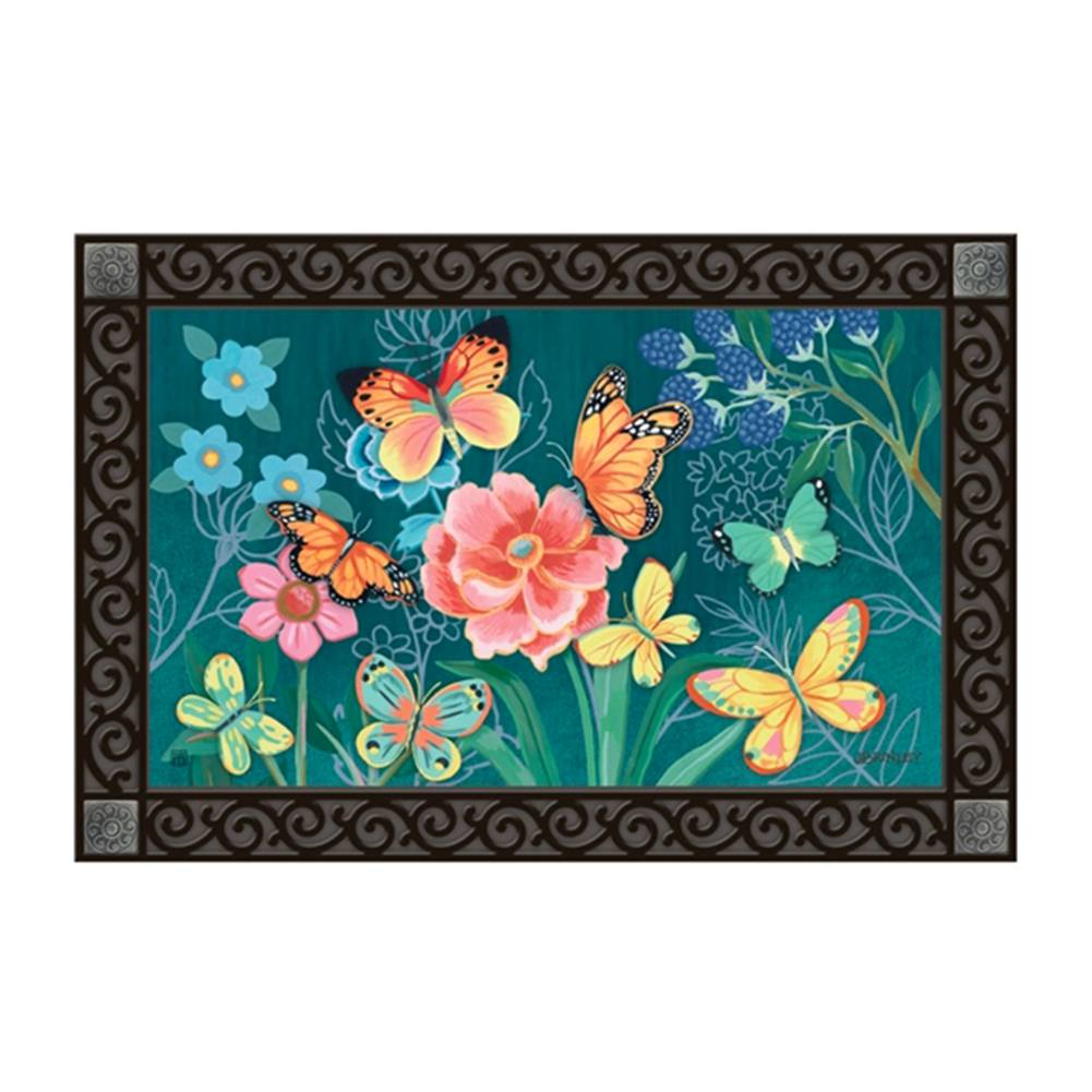 Colorful Butterflies Door Mat