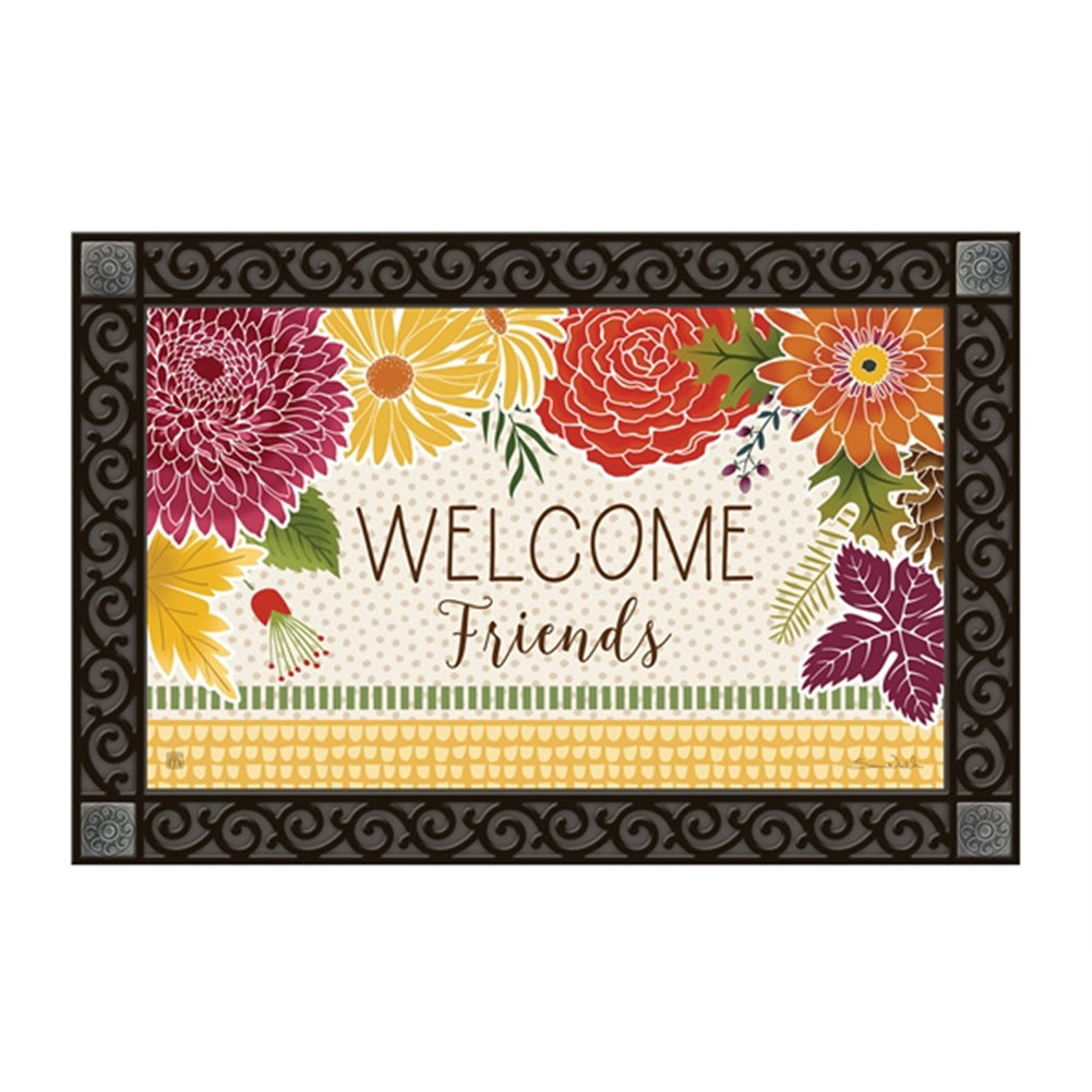 Autumn Floral Door Mat