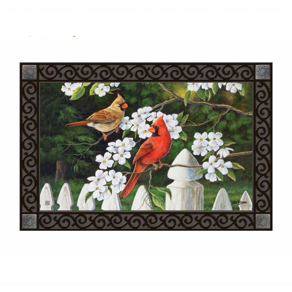 Dogwood Cardinals Door Mat