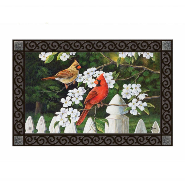 Dogwood Cardinals Door Mat