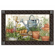 Planting Herbs Door Mat