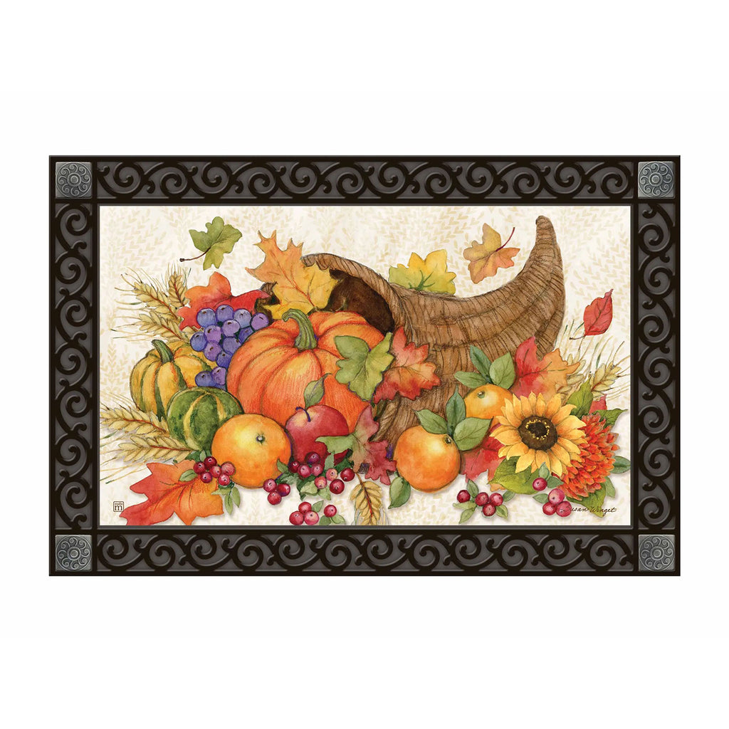 Thanksgiving Cornucopia Door Mat