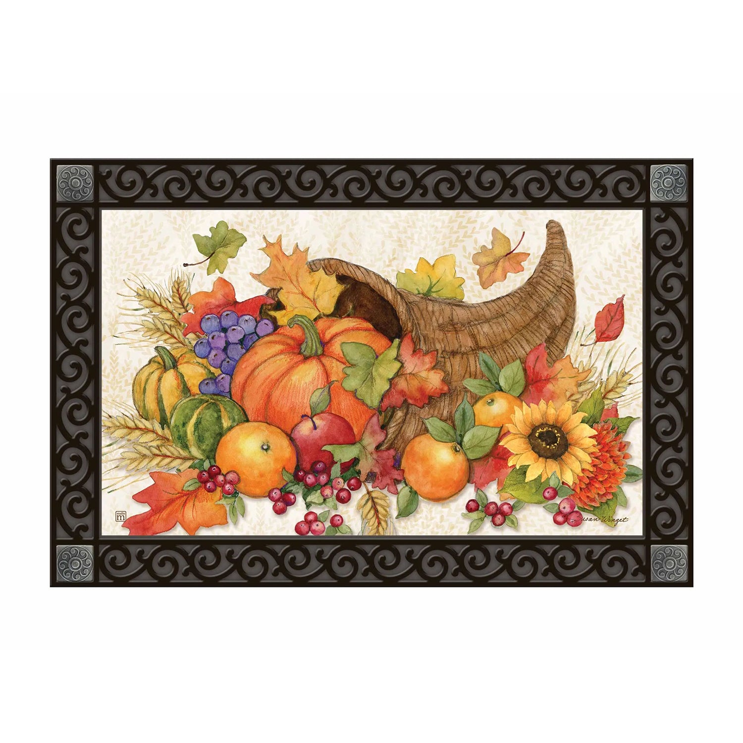 Thanksgiving Cornucopia Door Mat