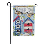 Magnet Works Garden Flag - Stars and Stripes Birdhouses