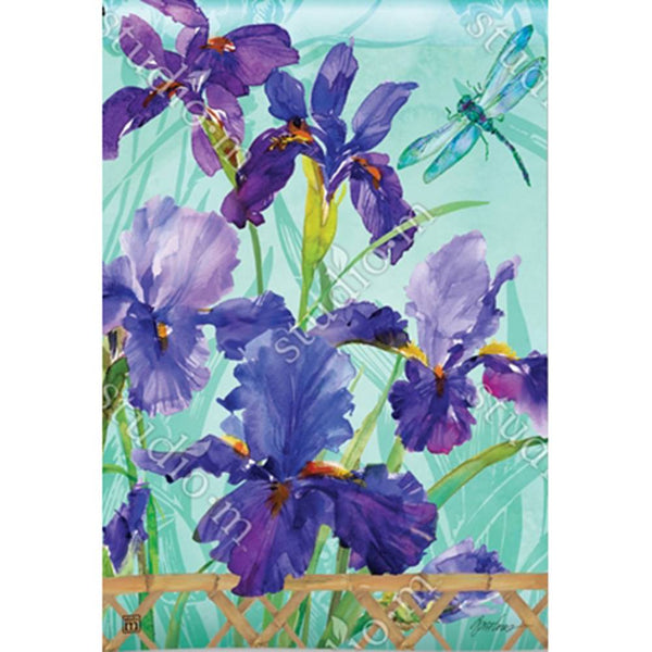 Purple Iris Garden Flag