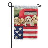 Patriotic Puppies Garden Flag