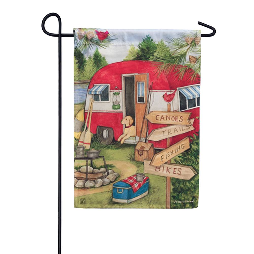 Camping Weekend Garden Flag