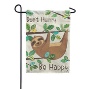 Happy Sloth Garden Flag