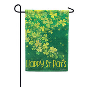 Shamrock Shower Garden Flag