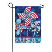 Patriotic Pinwheels Garden Flag