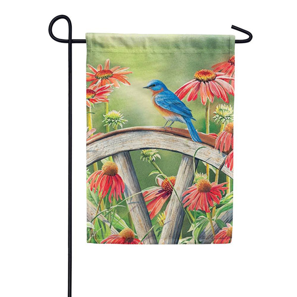 Bluebird Visit Garden Flag