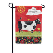 Farm Charm Cow Garden Flag