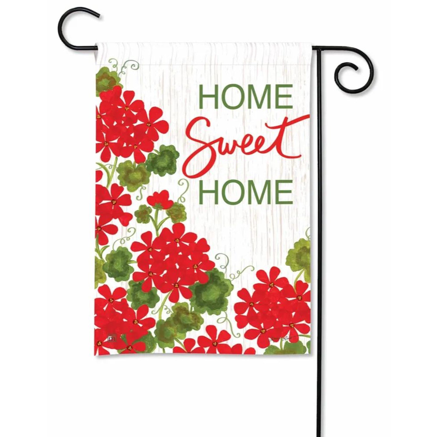 Magnet Works Red Geraniums Garden Flag