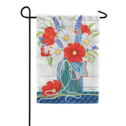 Magnet Works Red, White, and Bloom Garden Flag