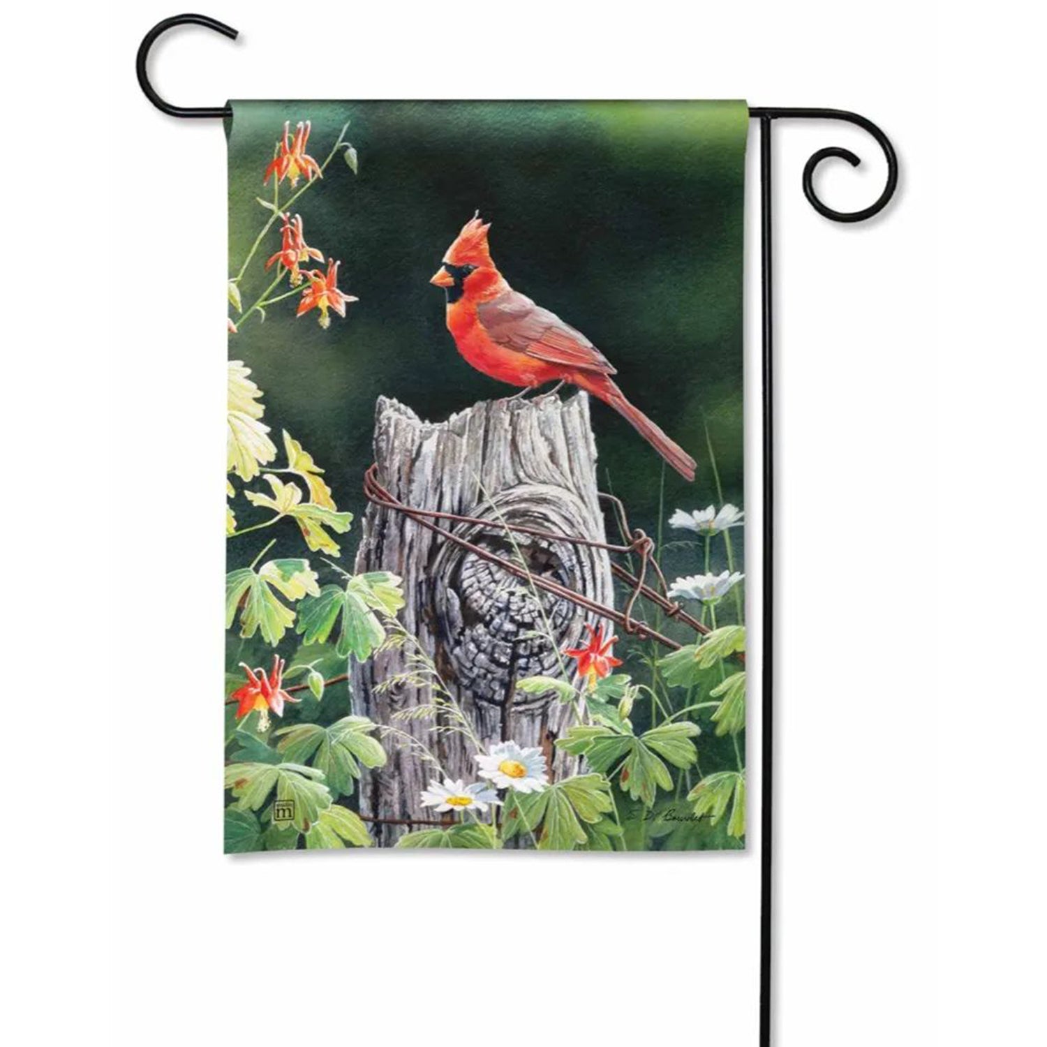 Magnet Works Cardinal Song Garden Flag