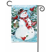 Magnet Works Garden Flag - Snowman with Cardinals