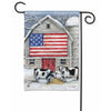 Garden Flag - Winter Barn