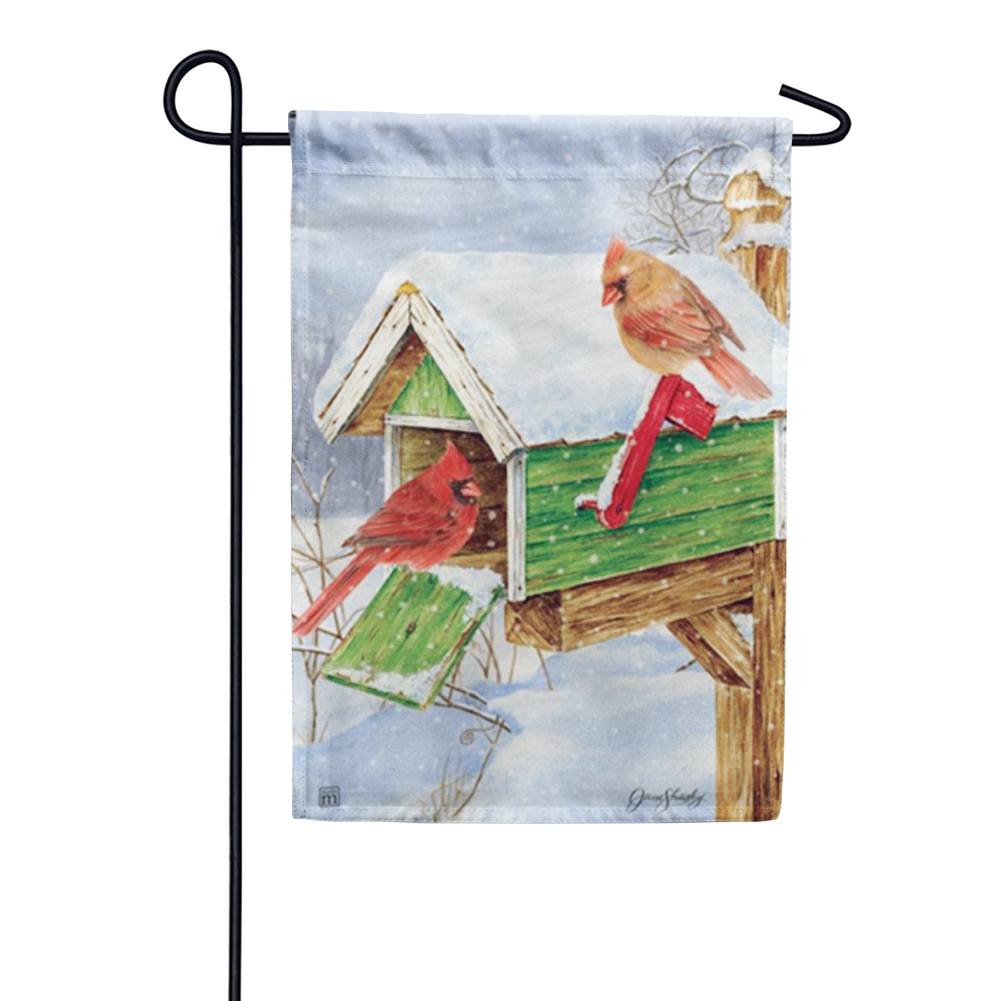 Cardinal Mailbox Garden Flag