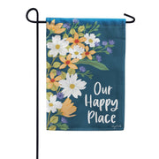 Our Happy Place Garden Flag