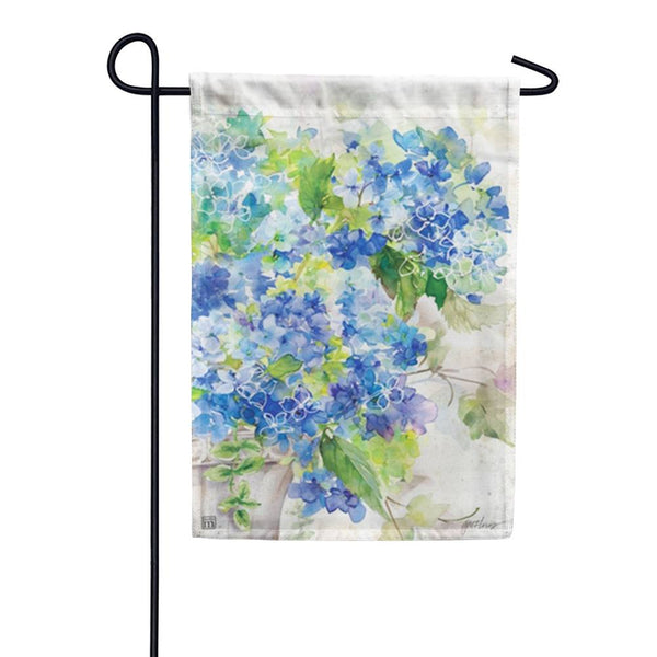 Blue Hydrangeas Garden Flag