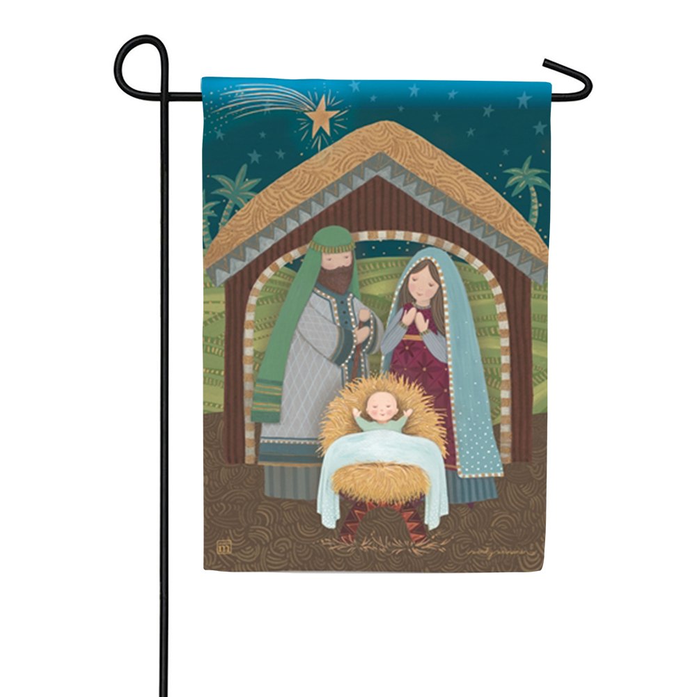 Away In a Manger Garden Flag