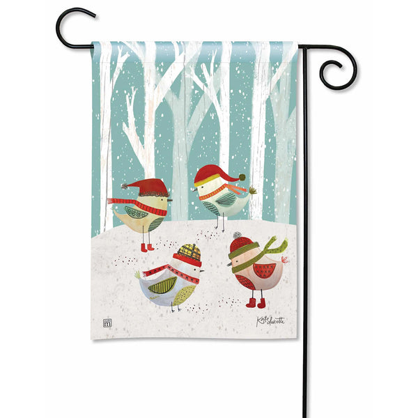 Warm Winter Birds Garden Flag