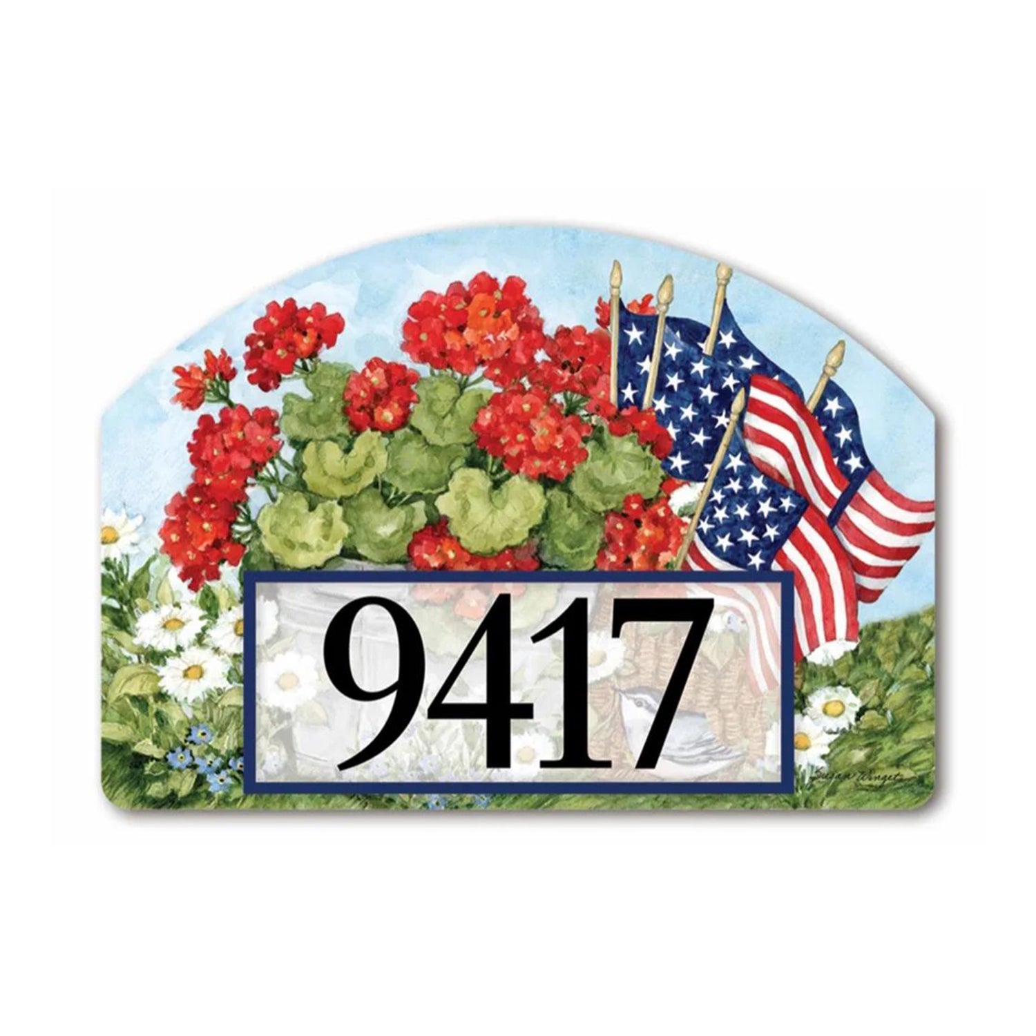 Magnet Works Yard DeSign - Flags and Flowers