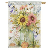 Magnet Works House Flag - Bee Spring Bouquet