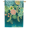 Boho Succulents House Flag