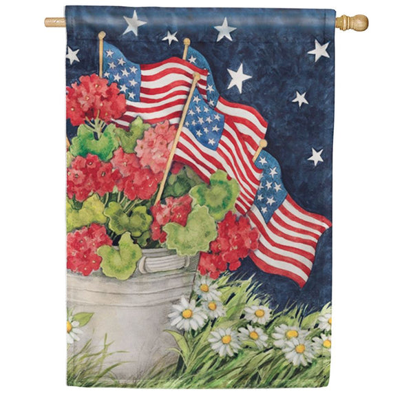 Geraniums with Flags House Flag