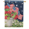 Geraniums with Flags House Flag