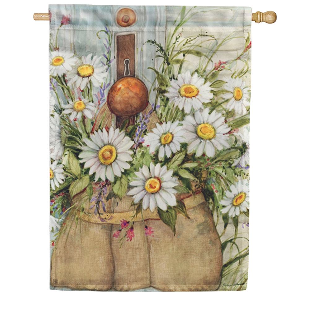Fresh Picked Daisies House Flag
