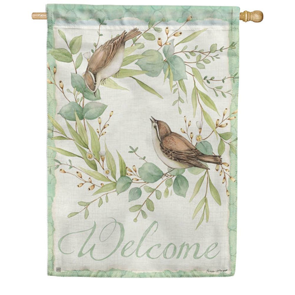 Eucalyptus Wreath House Flag