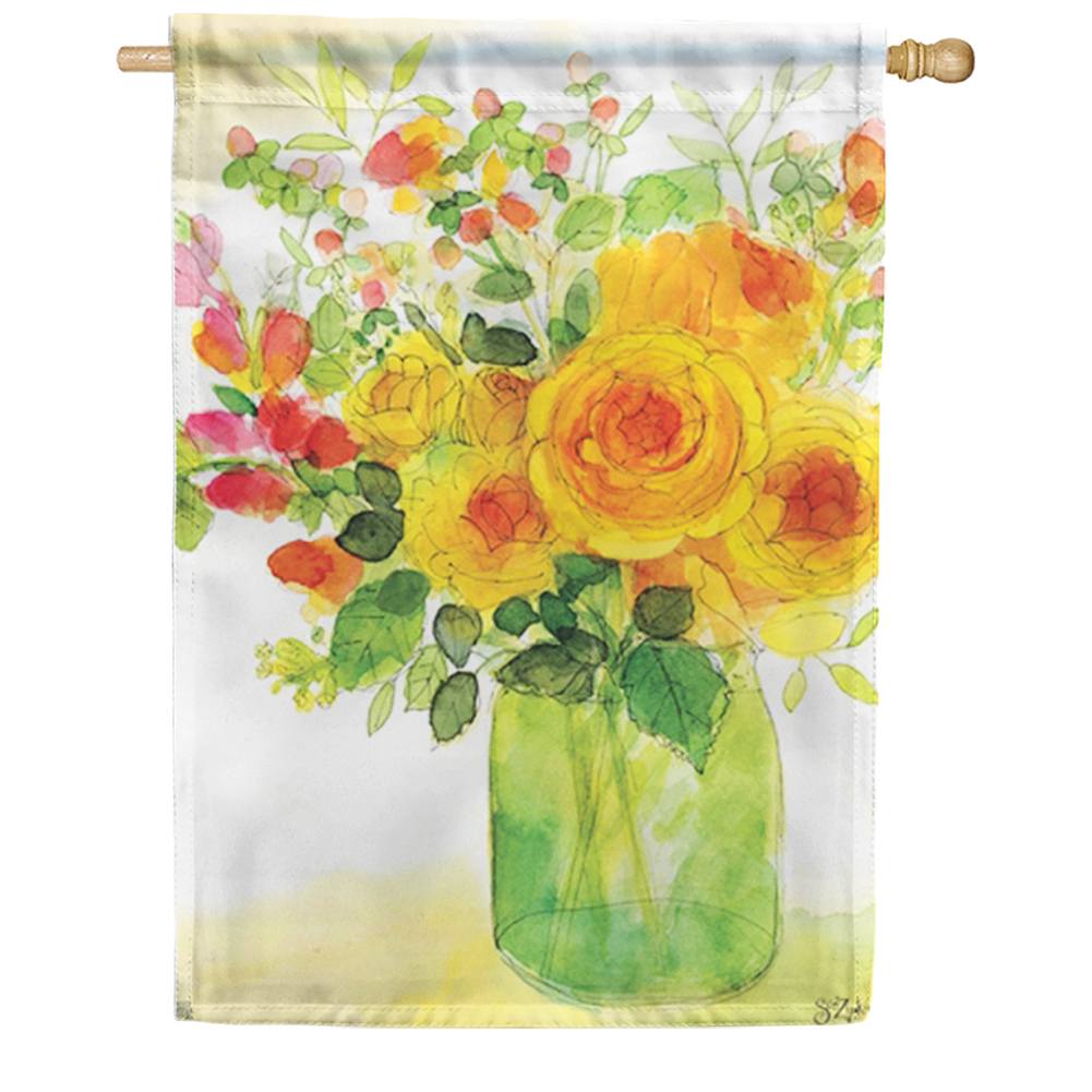 Yellow Roses House Flag