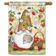 Magnet Works House Flag - Bee Happy Gnome