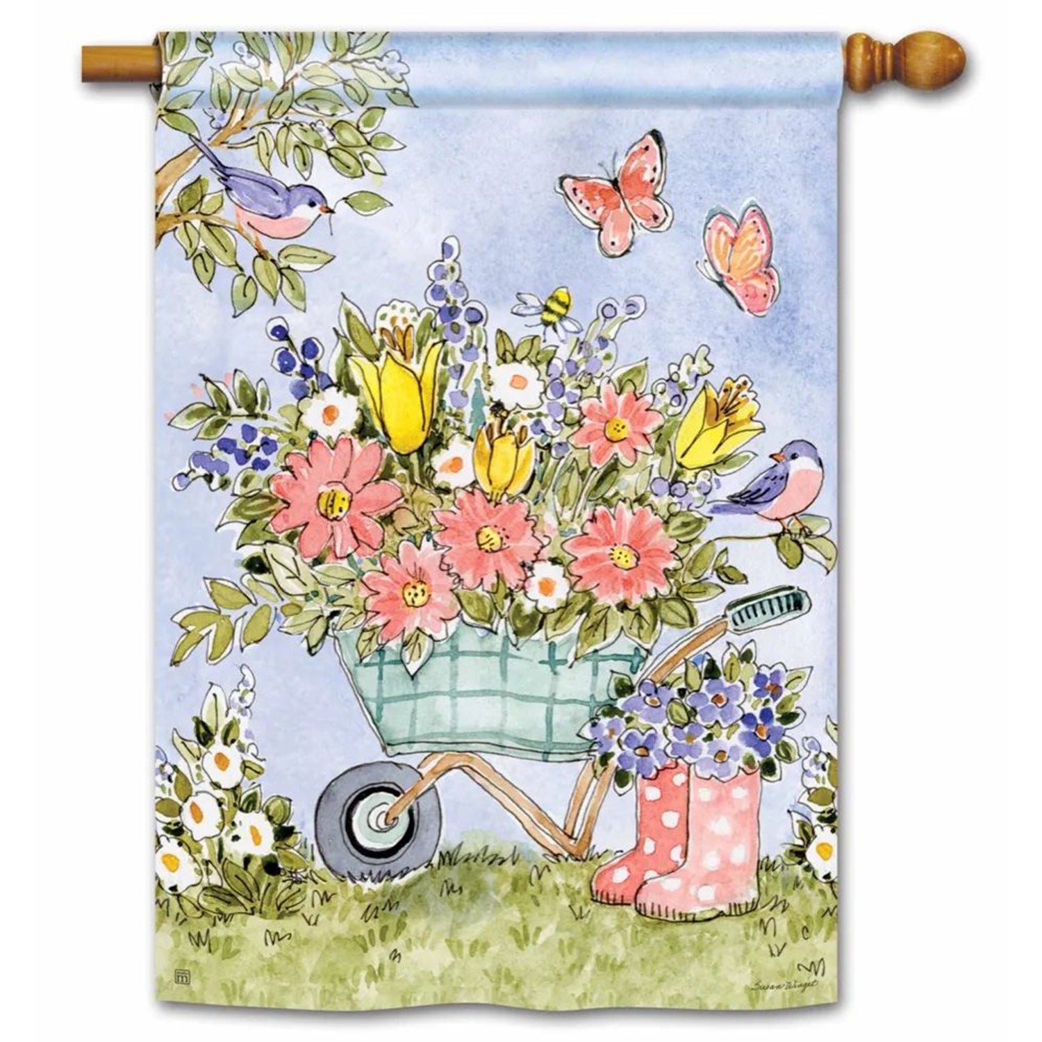 Magnet Works House Flag - Flower Cart