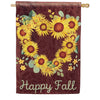 Sunflower Heart House Flag
