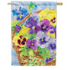 Pansy Blooms House Flag